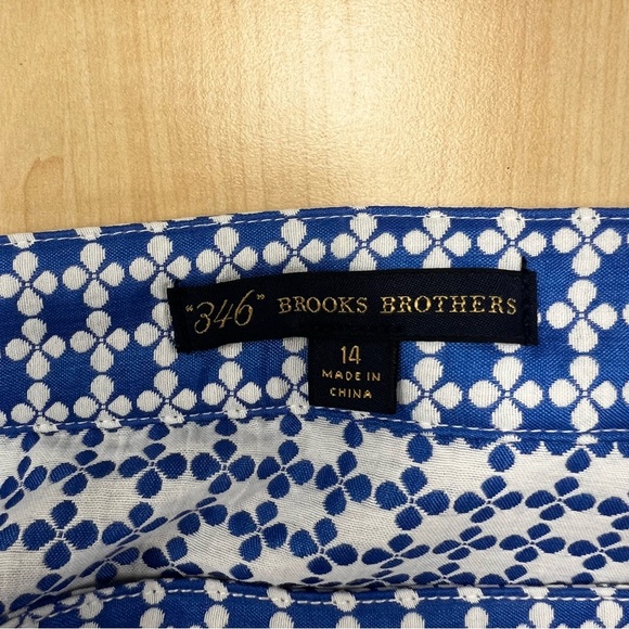 New Brooks Brothers 346 blue and white medallion pencil skirt with pockets 14 - Picture 3 of 9